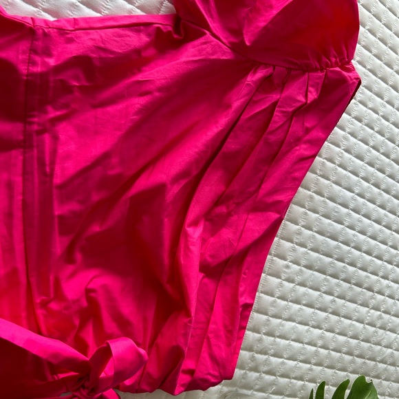 Hot pink one shoulder top - Picture 7 of 9